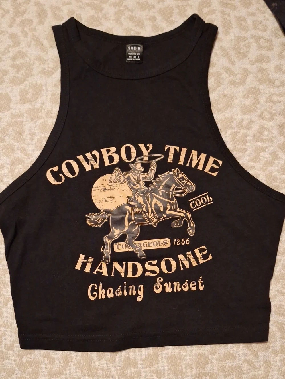SHEIN Black Graphic 'Cowboy Time Handsome' - Picture 5 of 7